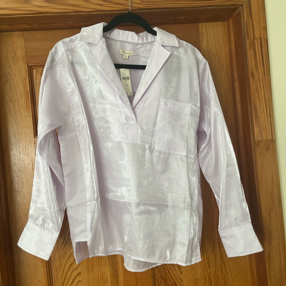 Pilcro Lilac Satin Blouse
